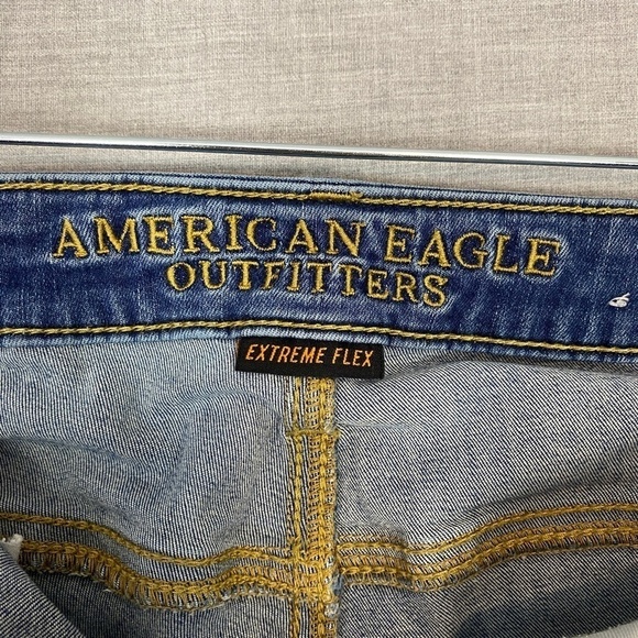 American Eagle Extreme Flex Skinny Jeans Sz 29X32 Light Wash Blue - Picture 8 of 11